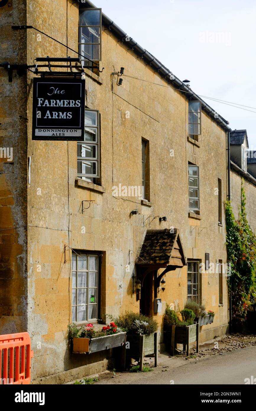 Blick auf Guiting Power, ein cotswold Village in Gloucestershire. Stockfoto