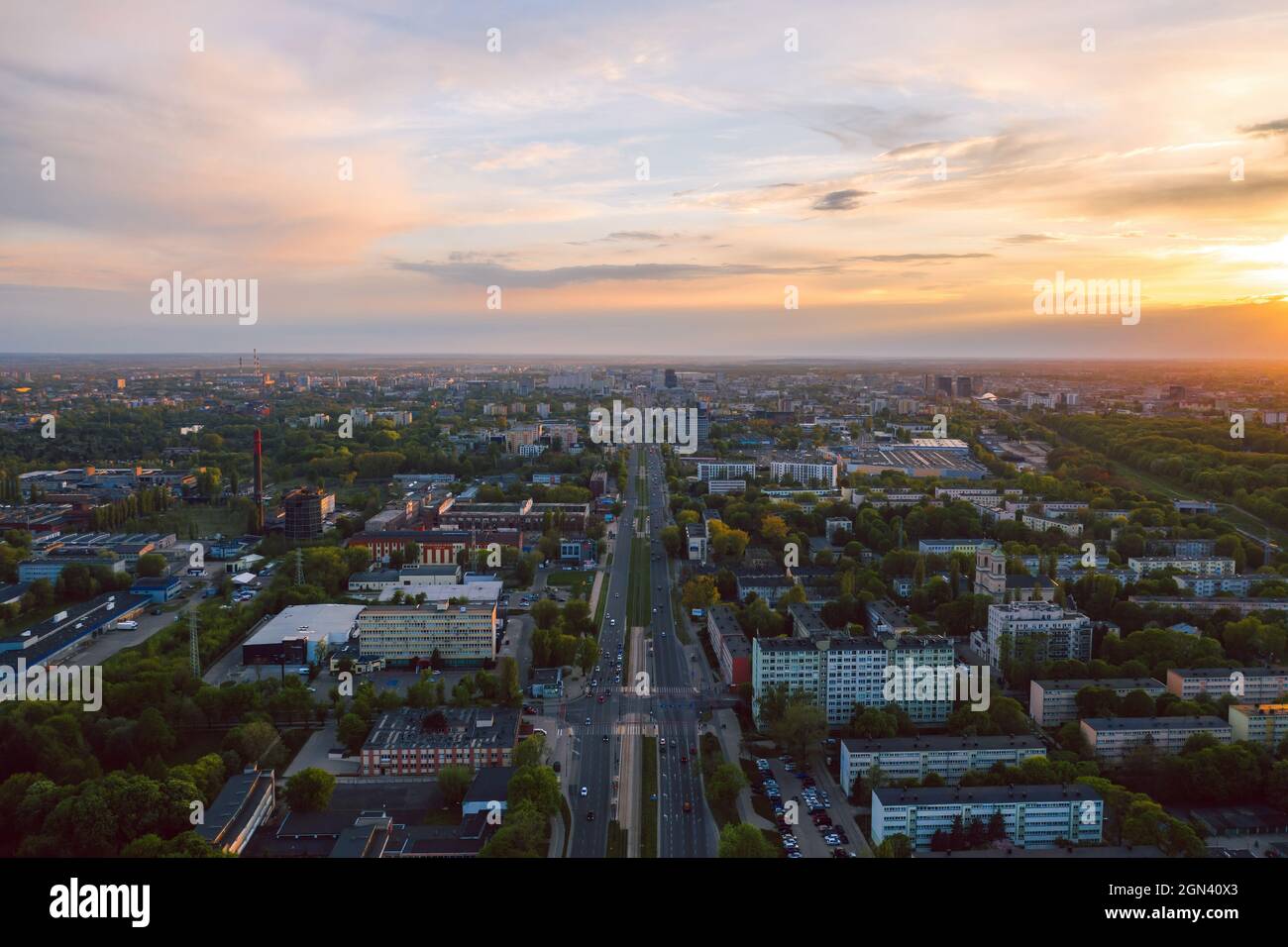 Łódź, Polen - 2021. Mai: Stadion Widzew (Stadtstadion Widzew Łódź) Stockfoto