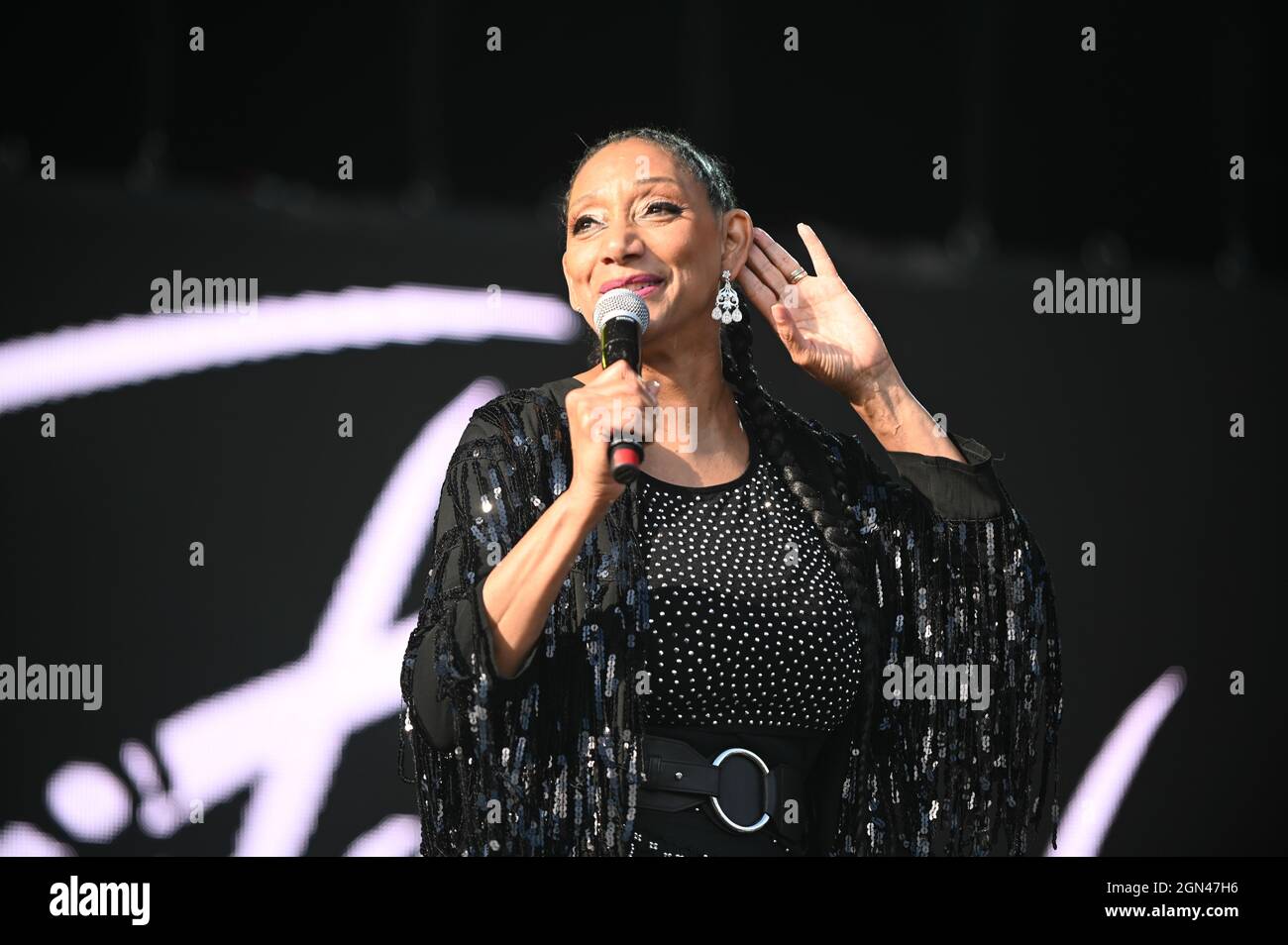 Sister Sled mit Auftritt in , Lets Rock 80s , Leeds , Großbritannien , 18.09.2021 Stockfoto