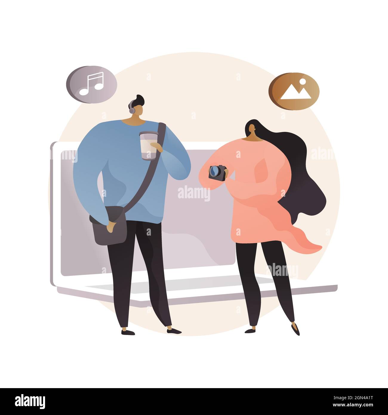 Millennials abstraktes Konzept Vektor Illustration. Stock Vektor