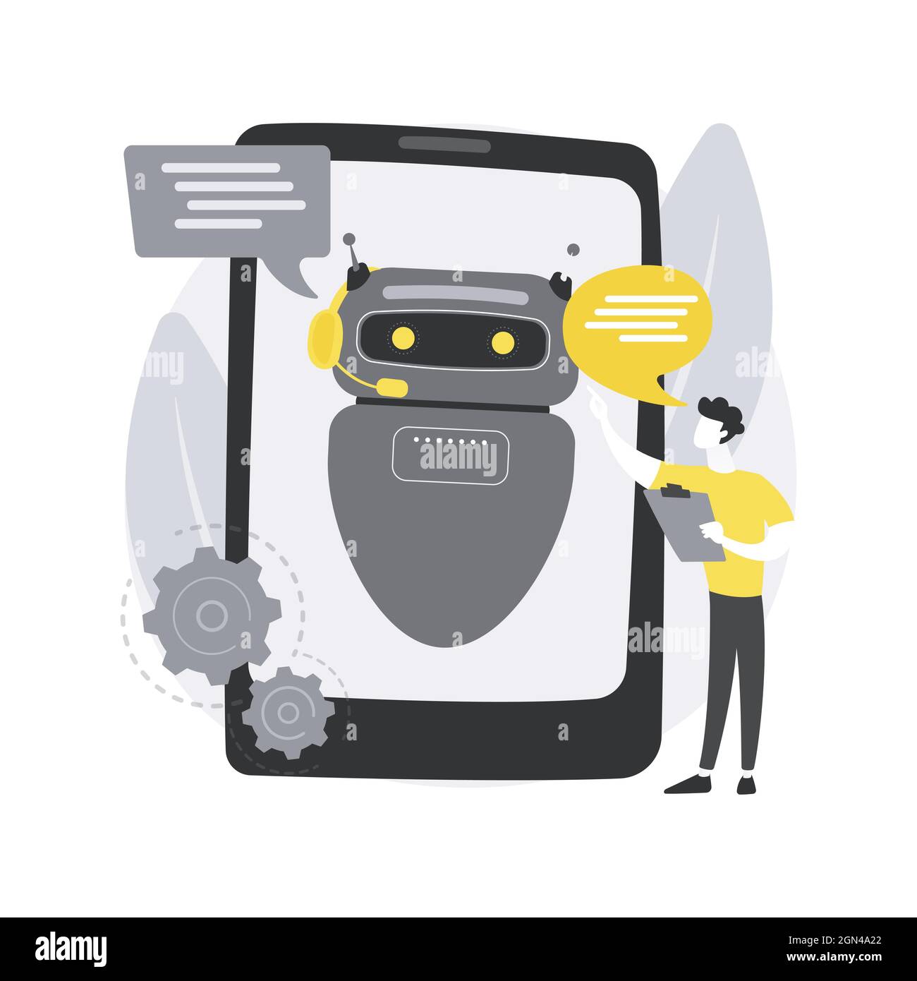 Chatbot Customer Service abstrakte Konzept Vektor Illustration. Stock Vektor