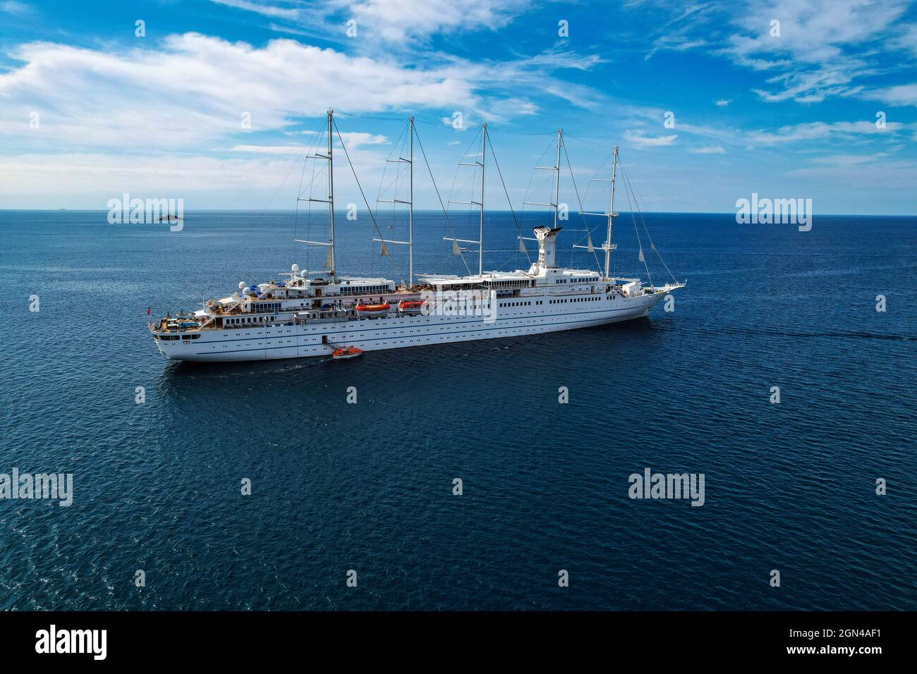 Windsurf-Schiff in Rovinj, Istrien, Kroatien, Adria, Europa Stockfoto