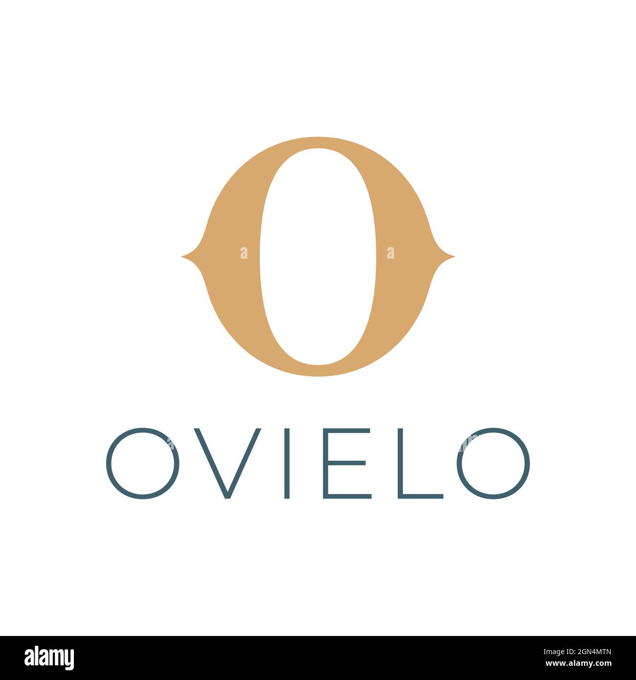 O Buchstabe Elegantes goldenes Logo-Design. Abstrakte Luxus O ursprüngliche Logo Vektor-Vorlage. Stock Vektor
