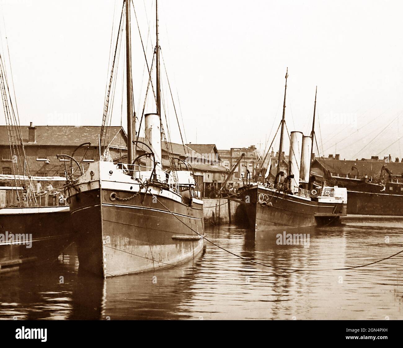 Southampton Docks, viktorianische Zeit Stockfoto