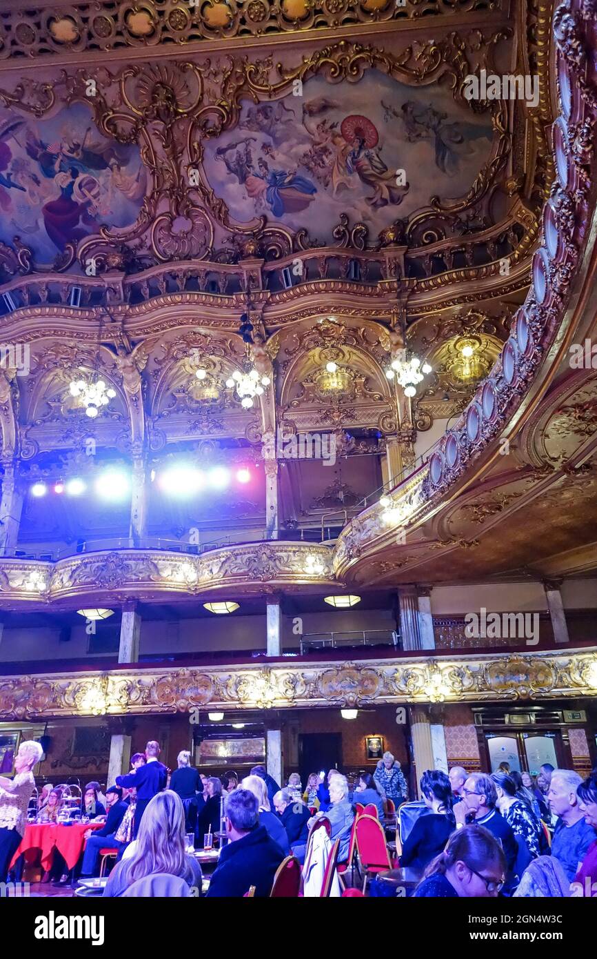 Inside Blackpool Tower Ballroom, Blackpool, Lancashire, England, Großbritannien Stockfoto