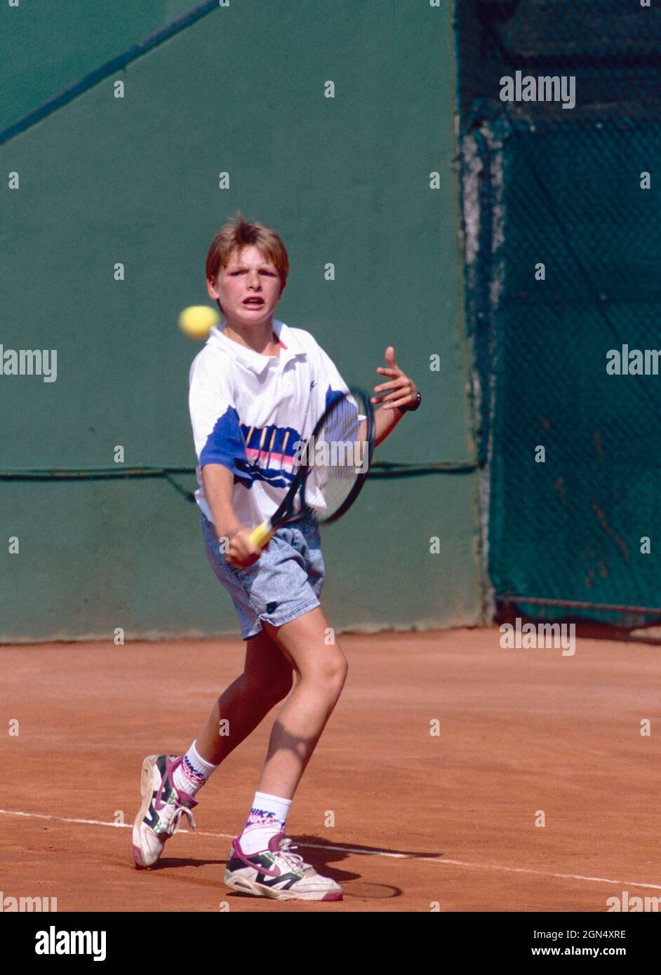 Der italienische Tennisspieler Florian Allgauer, 1991 Stockfoto