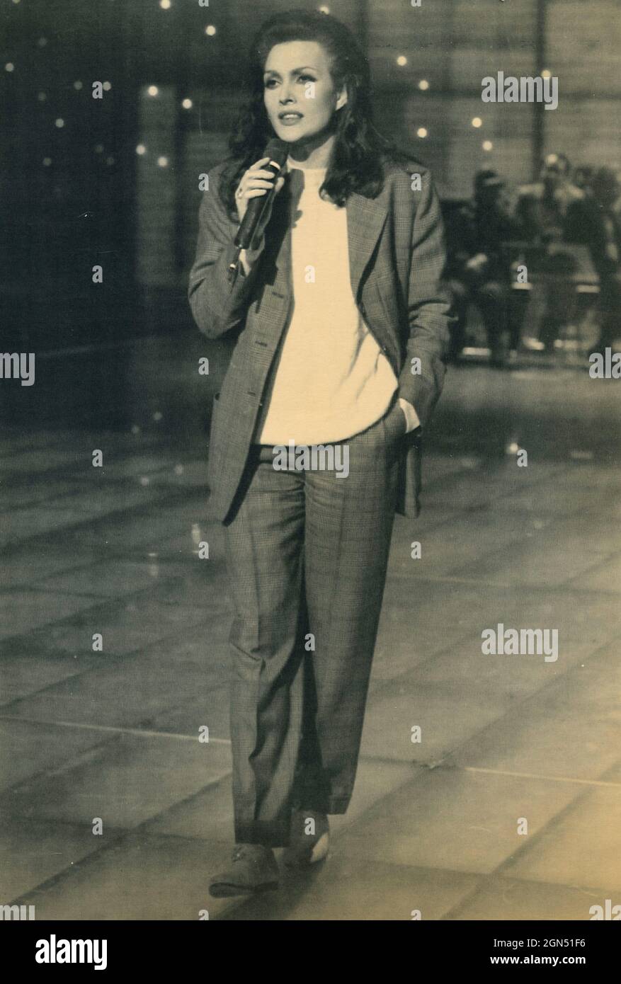 Italienische Sängerin Anna Oxa, 1989 Stockfoto