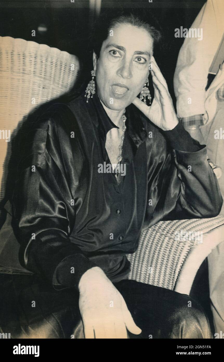Die griechische Schauspielerin Irene Papas, 1989 Stockfoto