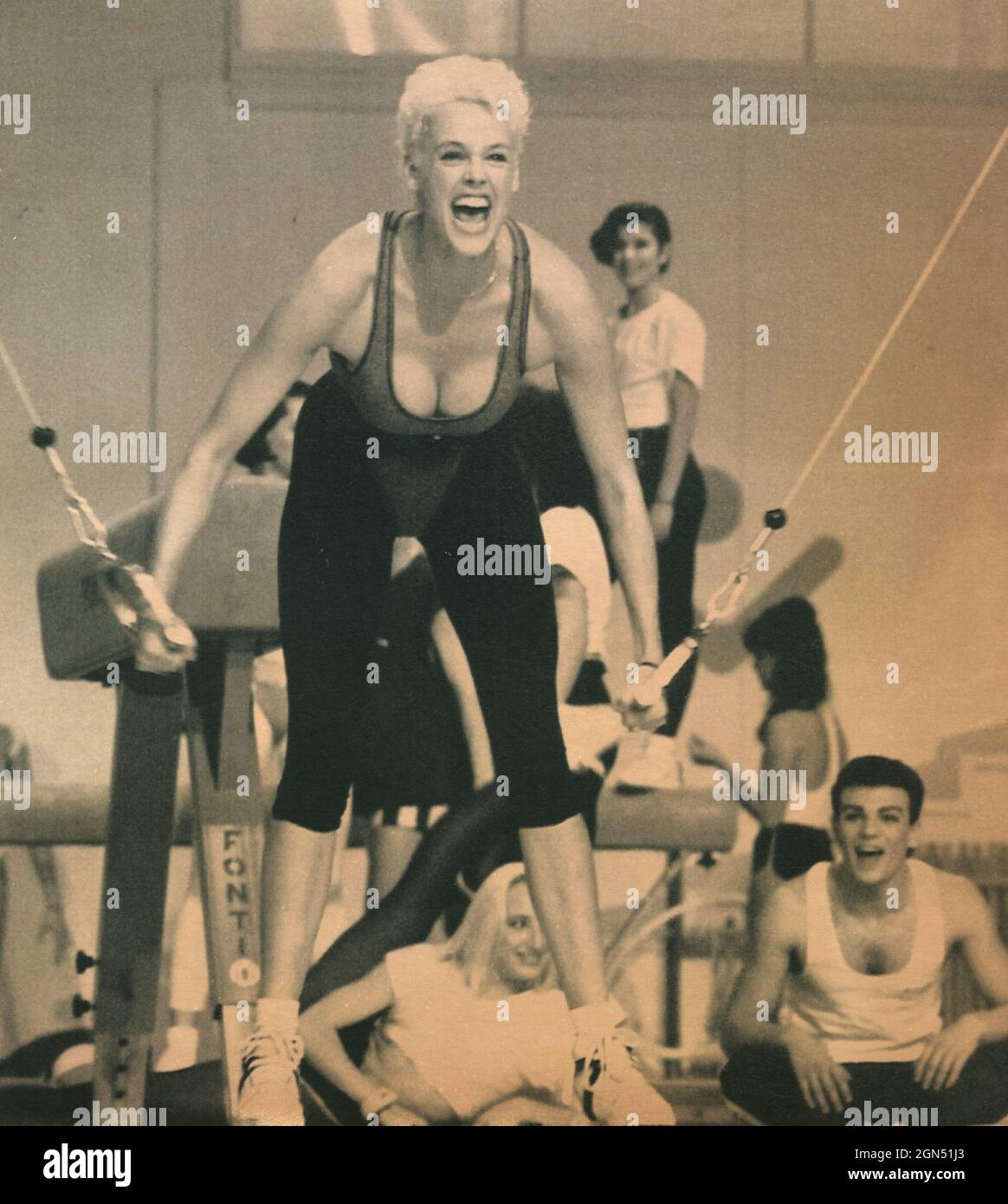 Dänische Schauspielerin Brigitte Nielsen, 1989 Stockfoto