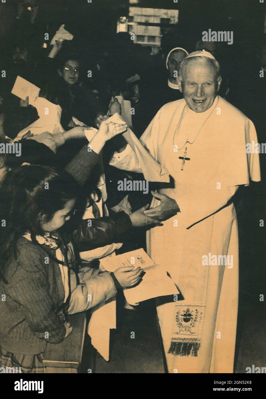 Leiter der katholischen Kirche Papst Johannes Paul II, 1989 Stockfoto