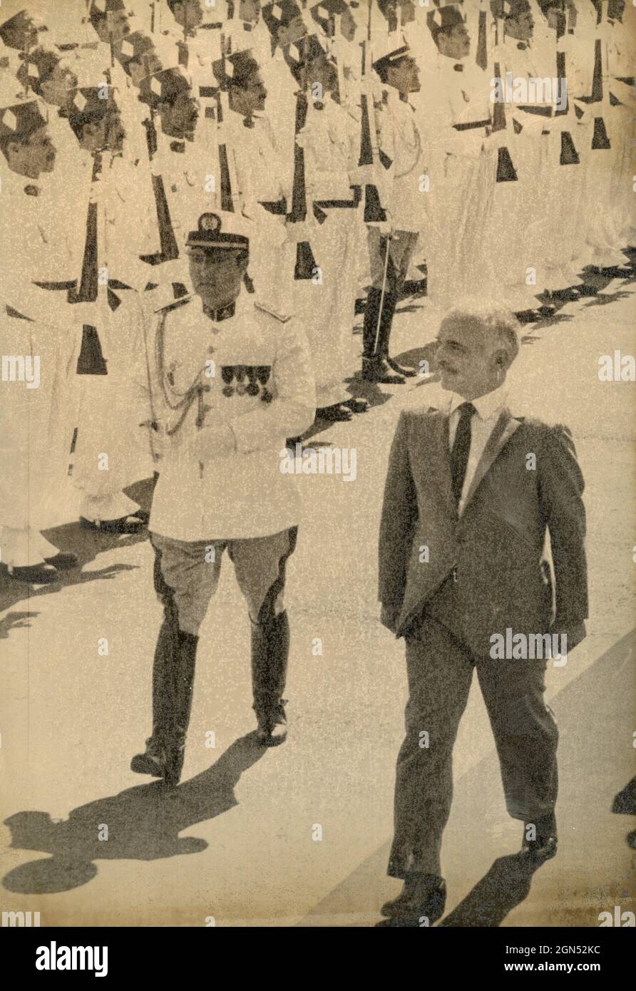 König Hussein von Jordanien, 1989 Stockfoto