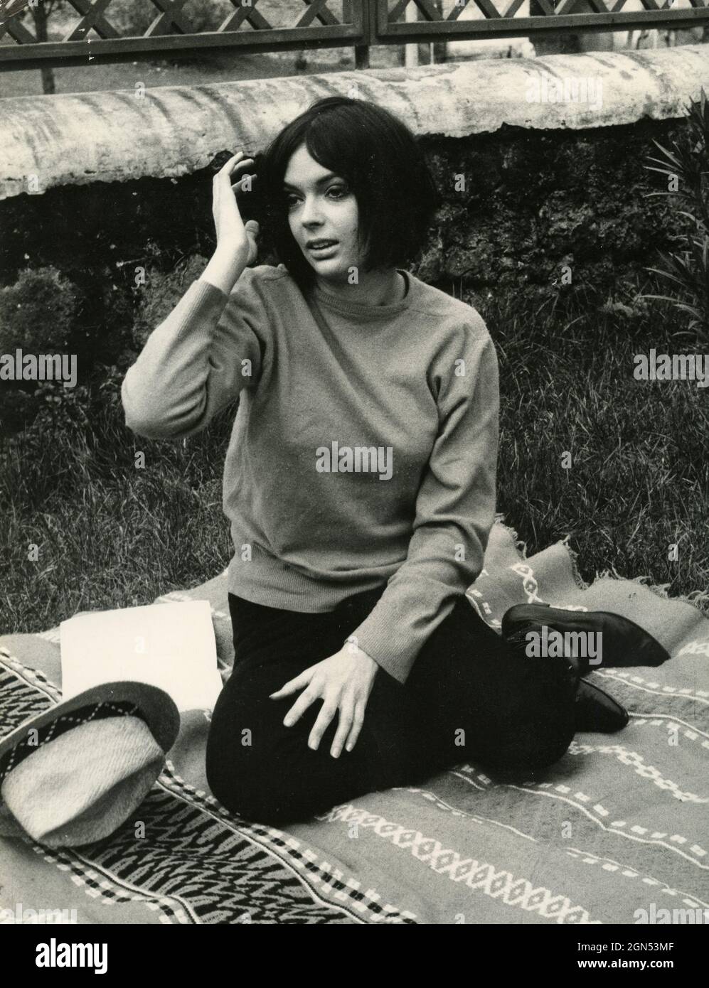 Die britische Filmschauspielerin Barbara Steele, 1970er Jahre Stockfoto