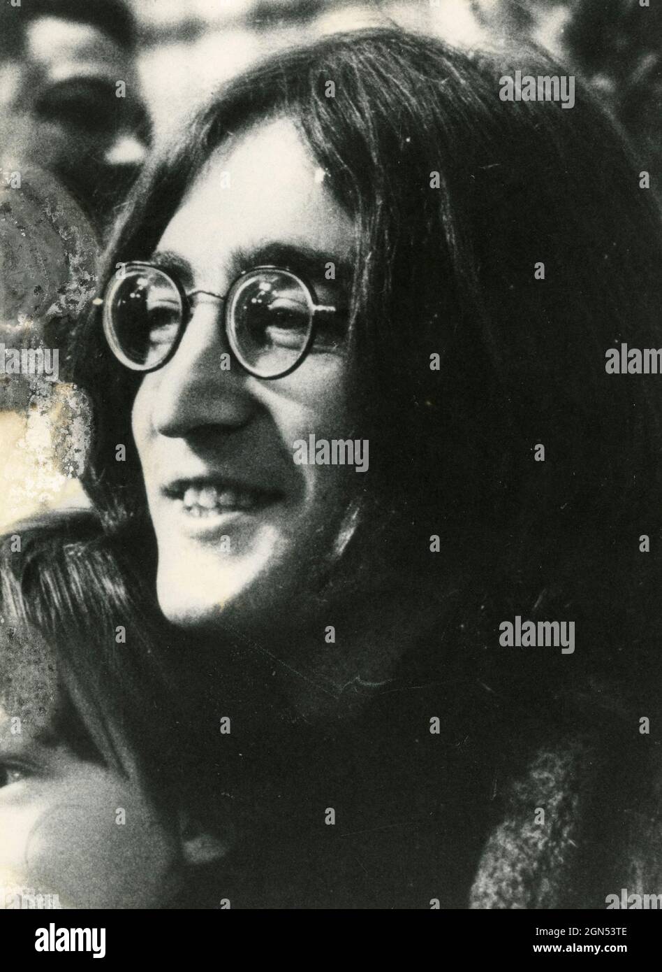 Der britische Sänger und Songwriter John Lennon, 1970er Jahre Stockfoto