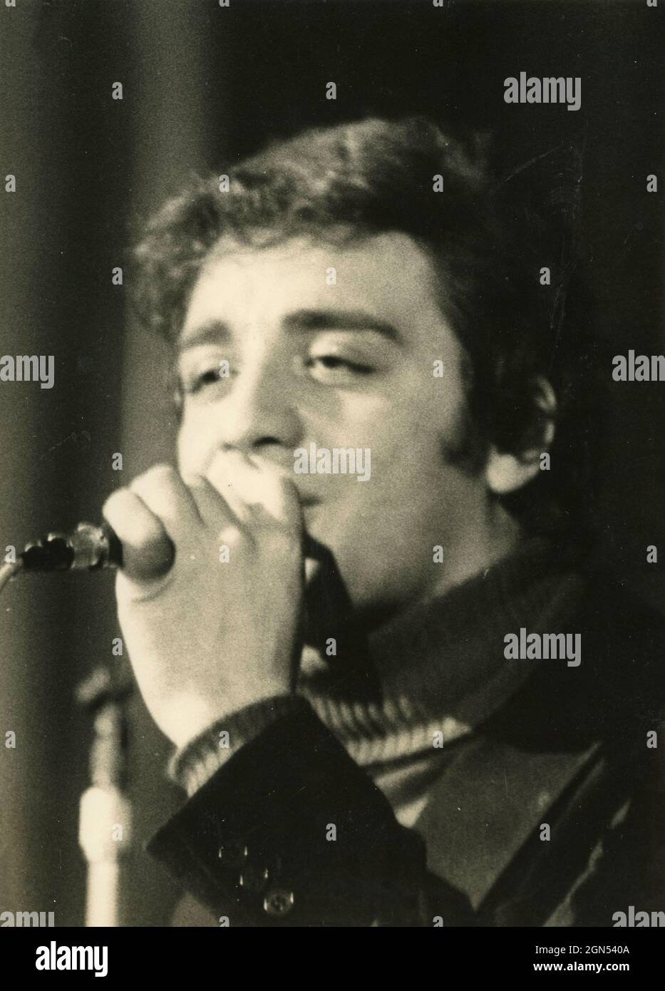 Der italienische Sänger und Songwriter Mino Reitano, 70er Jahre Stockfoto