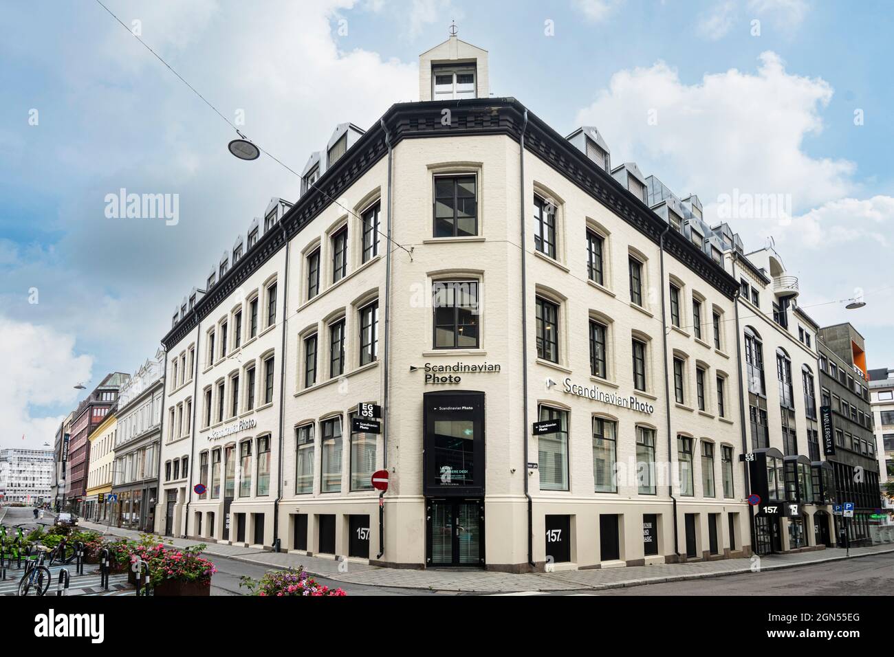 Oslo, Norwegen. September 2021. Der Hauptsitz von Scandinavian Photo, einem großen Geschäft für Fotoprodukte im Stadtzentrum Stockfoto