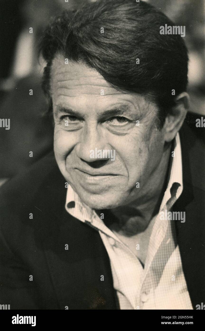 Italienischer Stimmschauspieler Ferrucci Amendola, 1980er Jahre Stockfoto