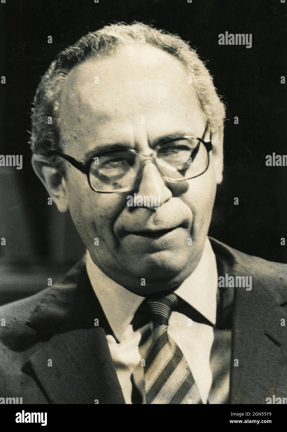 Die italienische Politikerin Virgilio Rognoni, 1970er Jahre Stockfoto