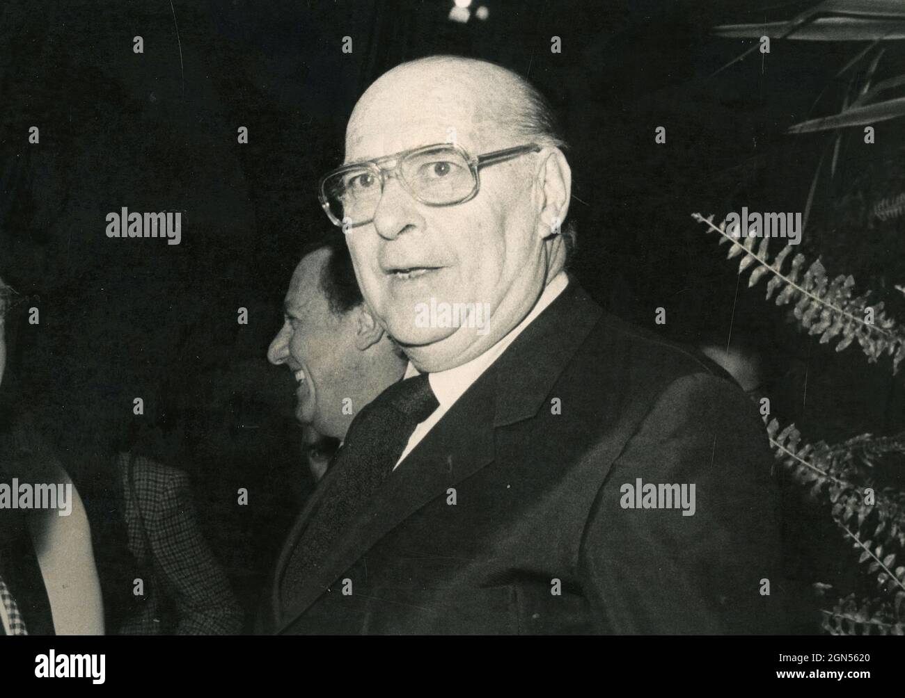 Der italienische Filmproduzent Roberto Rossellini, 1970er Jahre Stockfoto