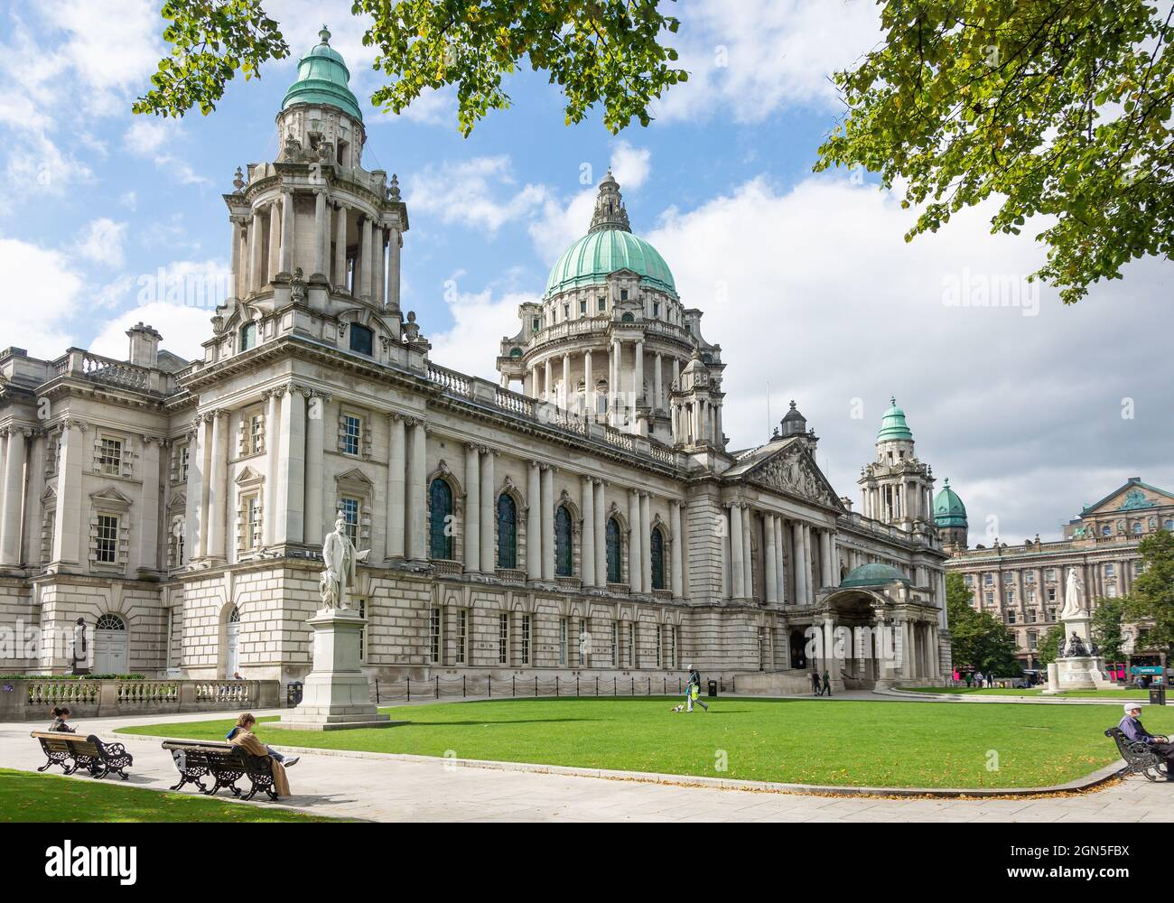 Belfast City Hall, Donegall Square, Belfast City Centre, City of Belfast, Nordirland, Vereinigtes Königreich Stockfoto