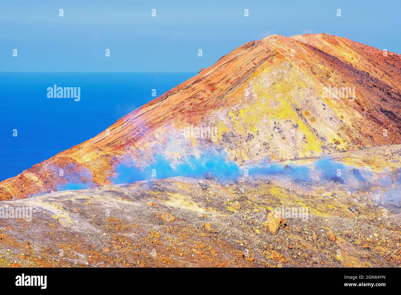 Gran Gratere, Vulcano Island, Äolische Inseln, Sizilien, Italien Stockfoto