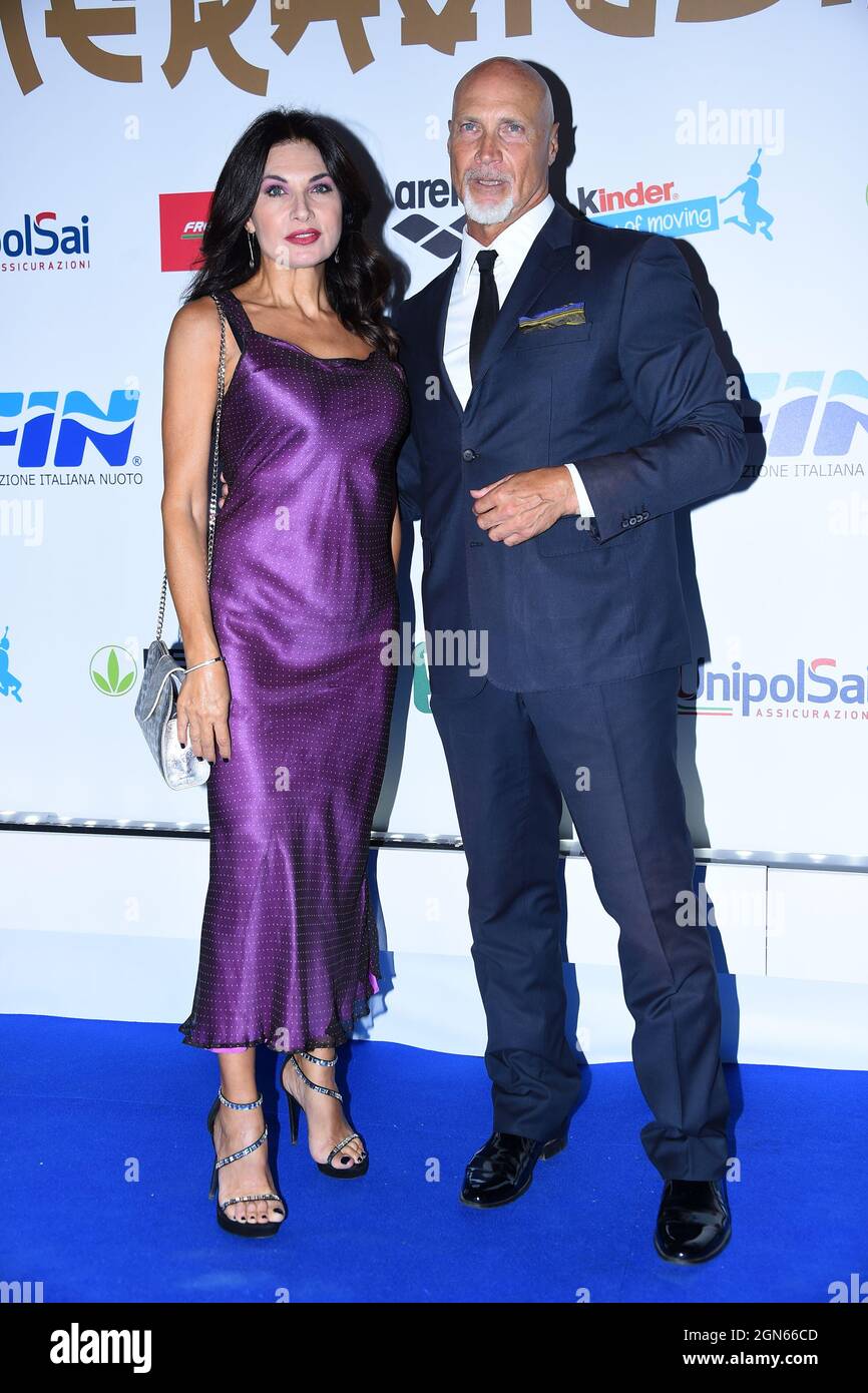 Rom, Latium. September 2021. Nadia Bengala während der Gala ich habe einen wunderbaren Abend zur Feier der Olympischen und Paralympischen Schwimmmedaillen in Tokio im Foro Italico in Rom, Italien, am 22. September 2021, gefeiert. Fotografo01 Credit: Independent Photo Agency/Alamy Live News Stockfoto