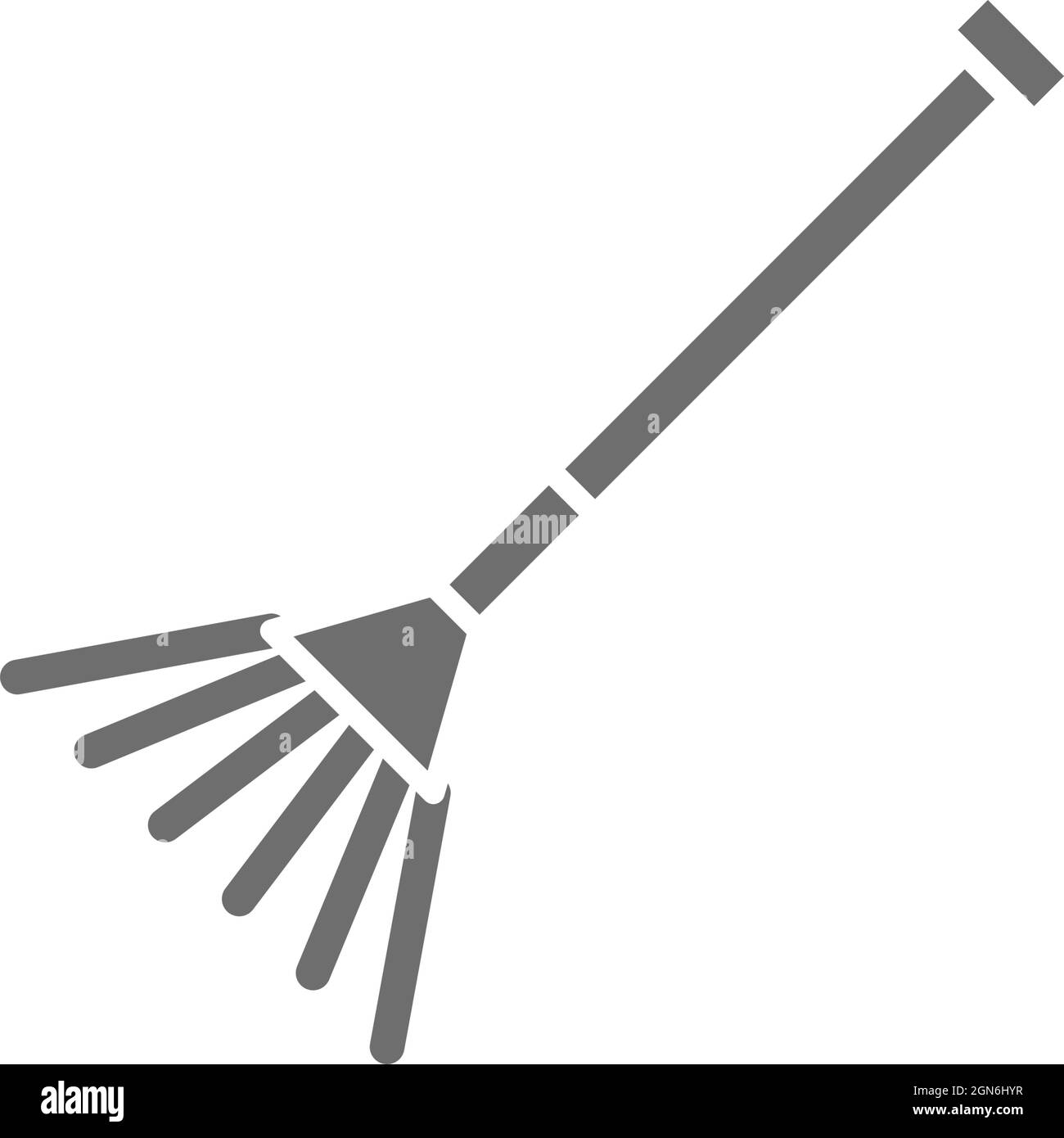 Graues Rechen-Symbol. Isoliert auf weißem Hintergrund Stock Vektor