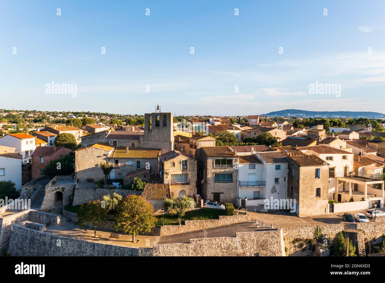 Stadtzentrum von Balaruc le Vieux, in Languedoc, Region, Frankreich Stockfoto