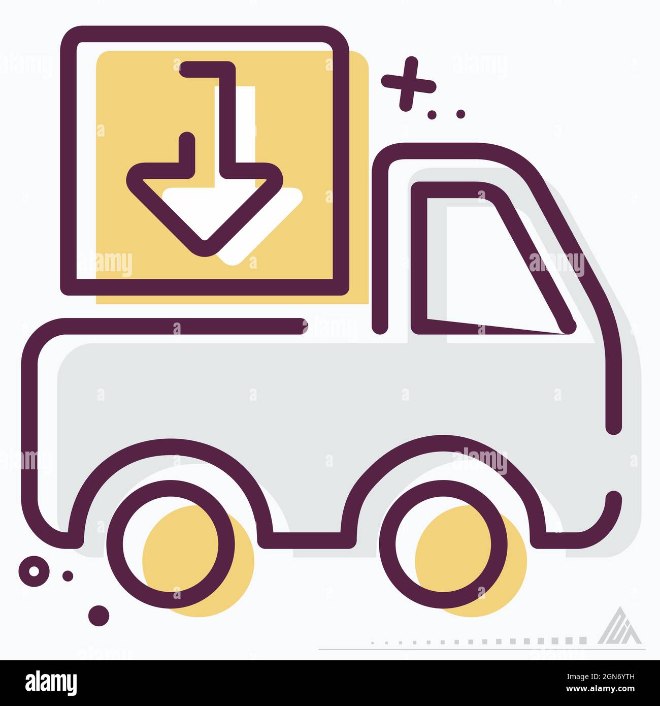 Icon Delivery - MBE Syle - einfache Illustration, editierbare Kontur, Design Template Vektor, gut für Drucke, Poster, Werbung, Ankündigungen, Info Stock Vektor