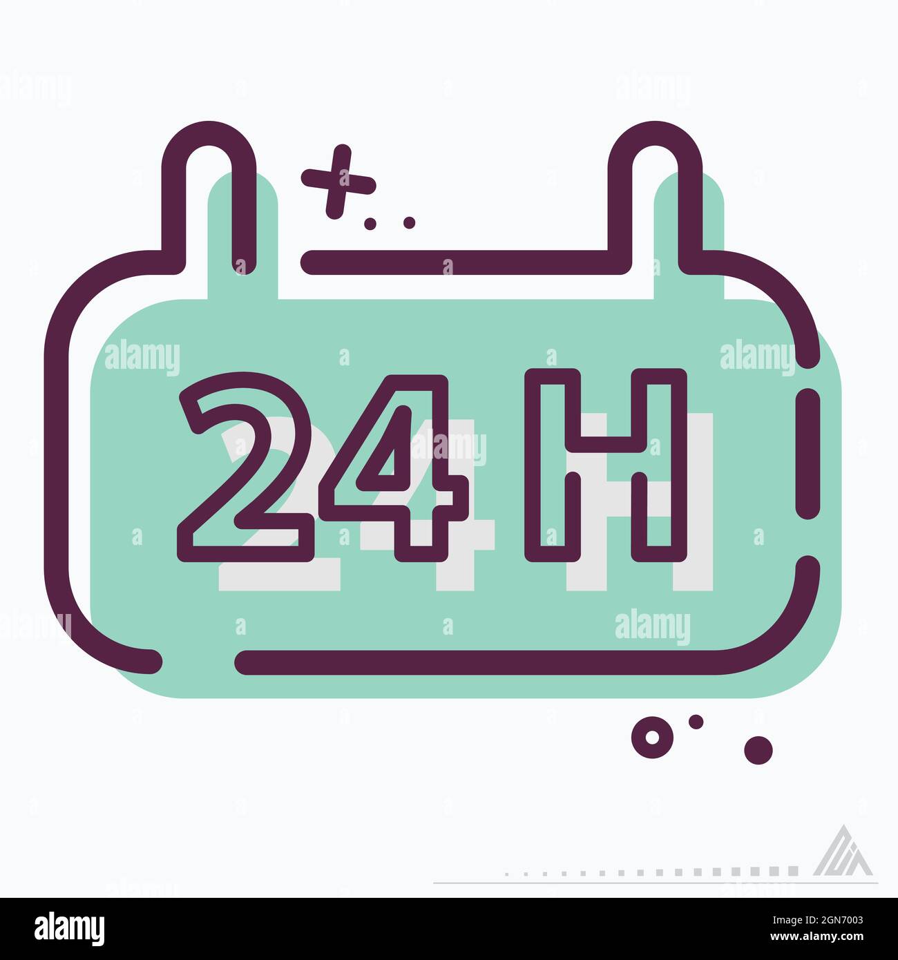 Icon Non Stop - MBE Syle - einfache Illustration, editierbare Kontur, Design Template Vektor, gut für Drucke, Poster, Werbung, Ankündigungen, Info Stock Vektor