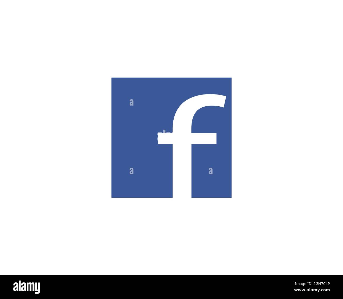 Facebook-Logo auf weißem Hintergrund isoliert Stock Vektor