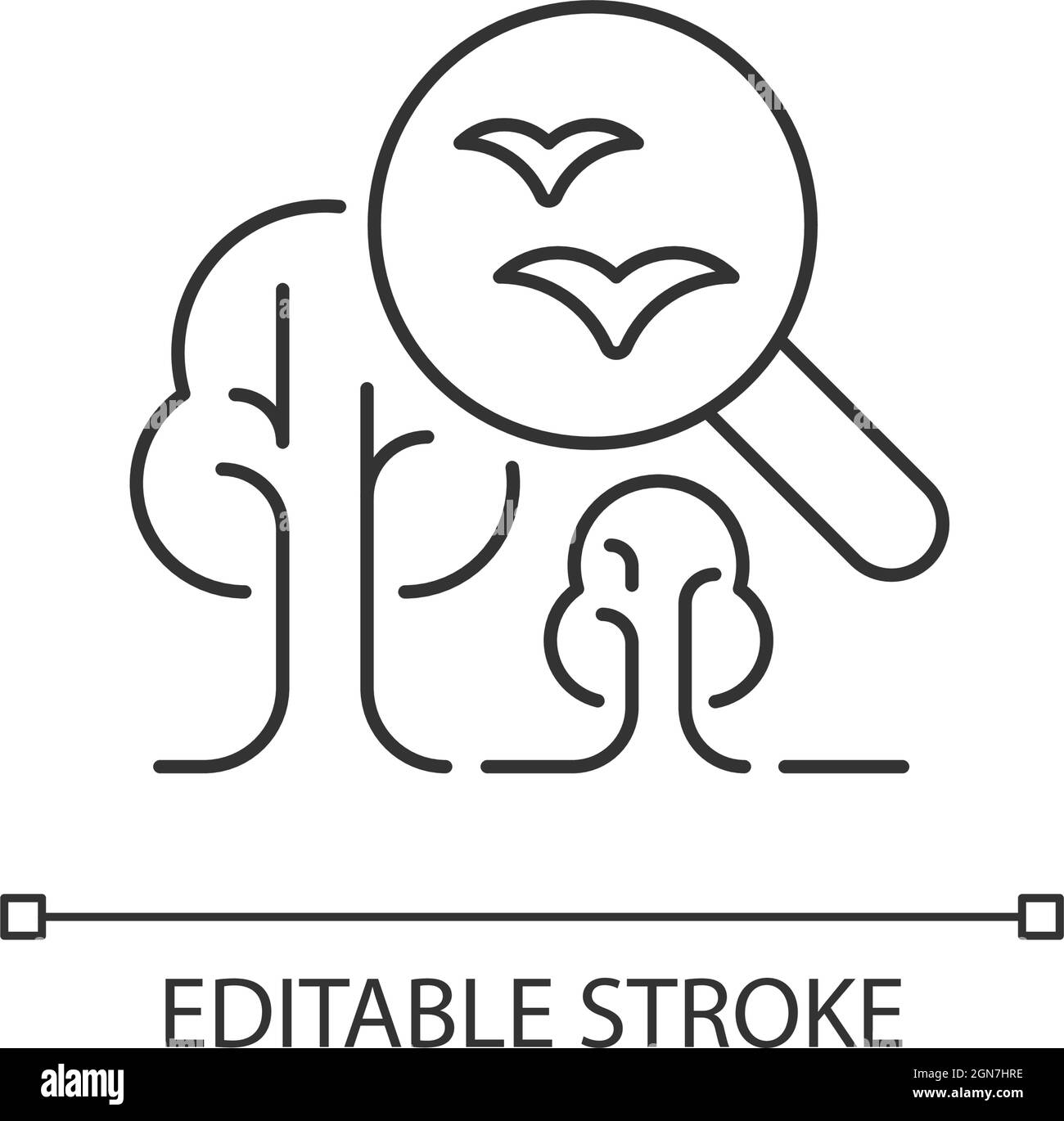 Lineares Umweltsymbol Stock Vektor