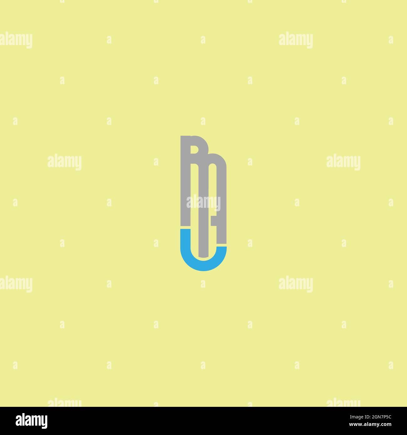 Letter ab oder BA modernes Logo-Design mit Lächeln Stock Vektor