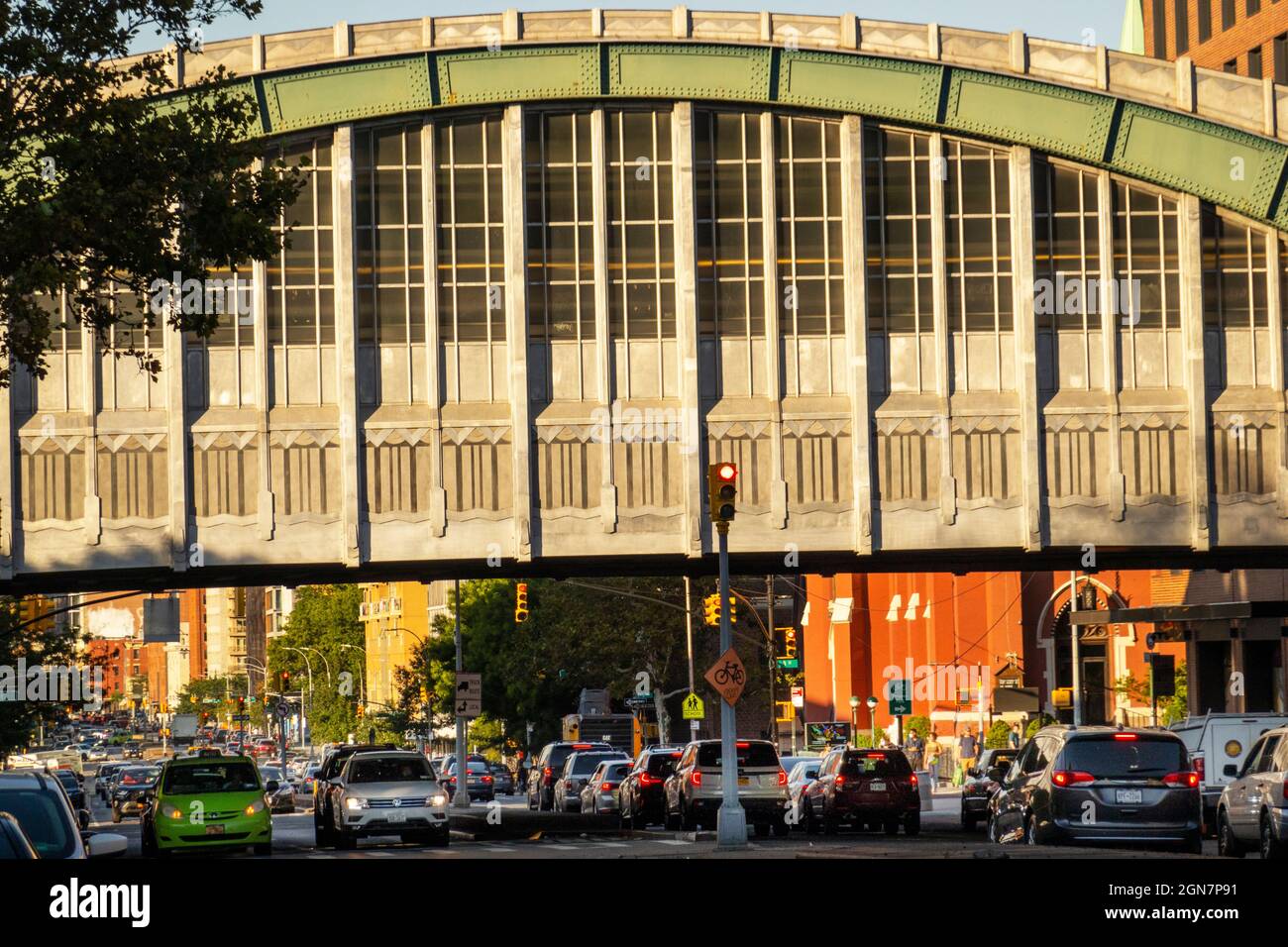 U-Bahn-Brücke der 4. Avenue in Park Slope Brooklyn NYC Stockfoto