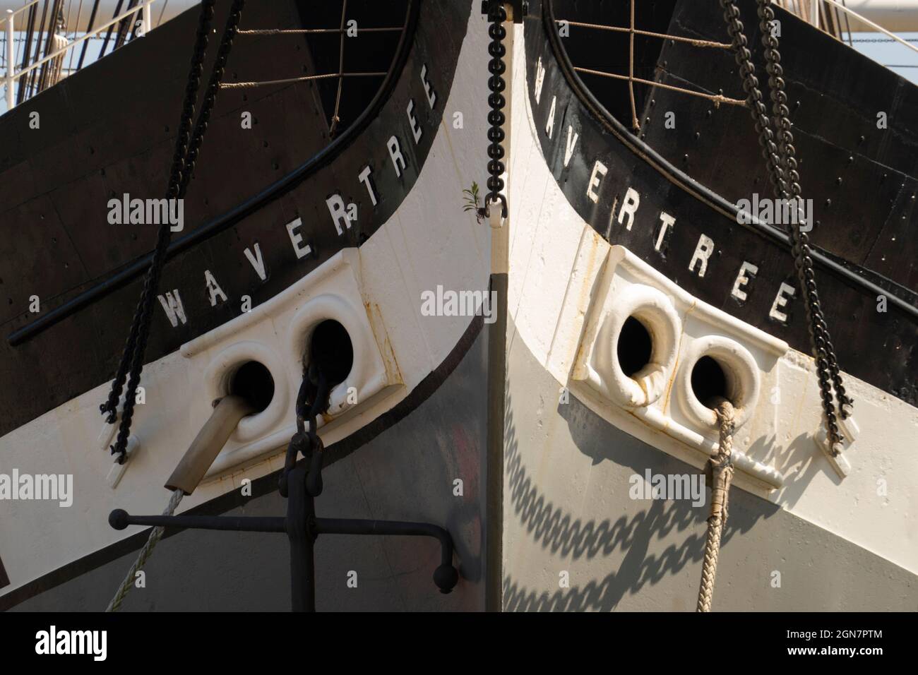 1885 hohes Schiff Wavertree im South Street Seaport Museum Manhattan NYC Stockfoto