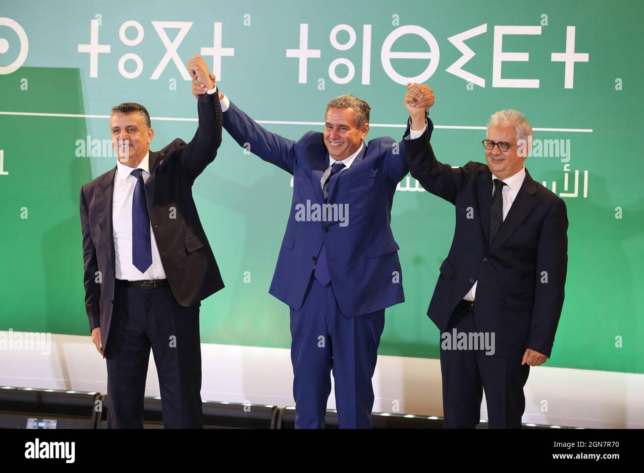 Aziz Akhannouch, Premier Ministre Marocain, Parti RNI Stockfoto