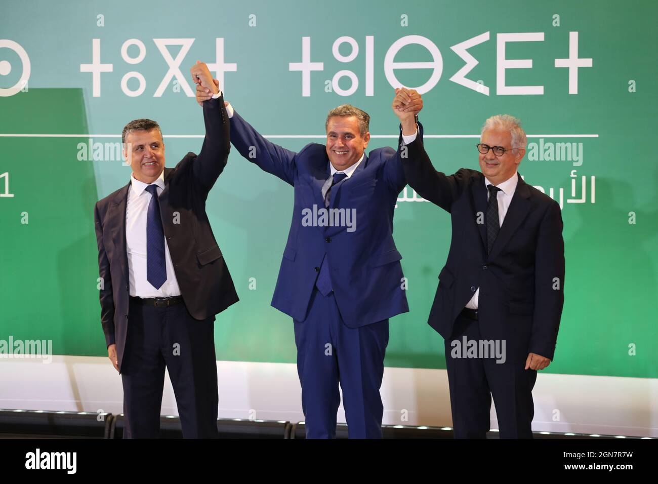 Aziz Akhannouch, Premier Ministre Marocain, Parti RNI Stockfoto