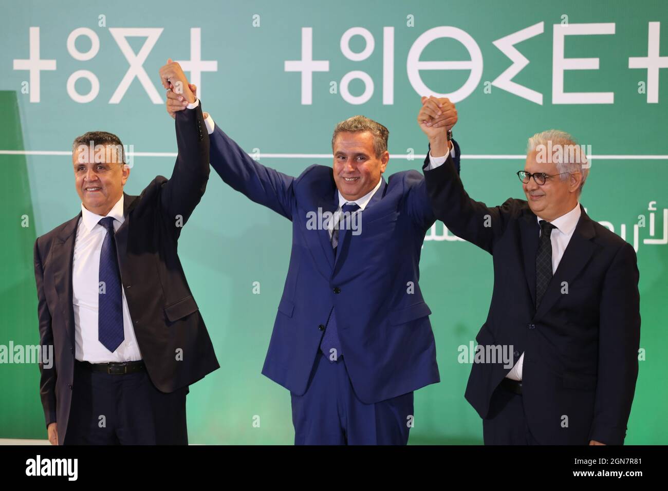 Aziz Akhannouch, Premier Ministre Marocain, Parti RNI Stockfoto