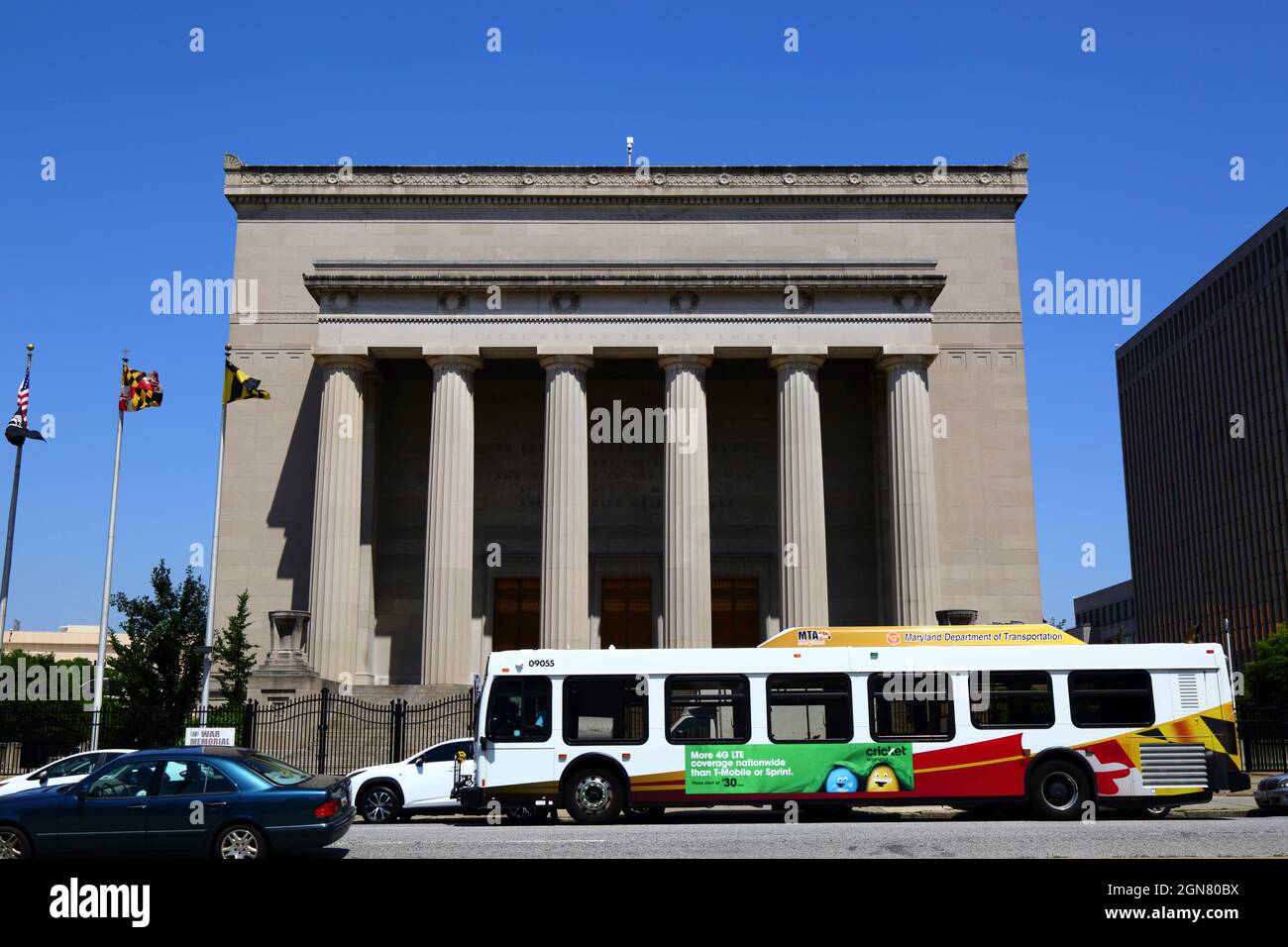 Baltimore war Memorial (101 N Gay St) und war Memorial Plaza, Baltimore, Maryland, USA Stockfoto