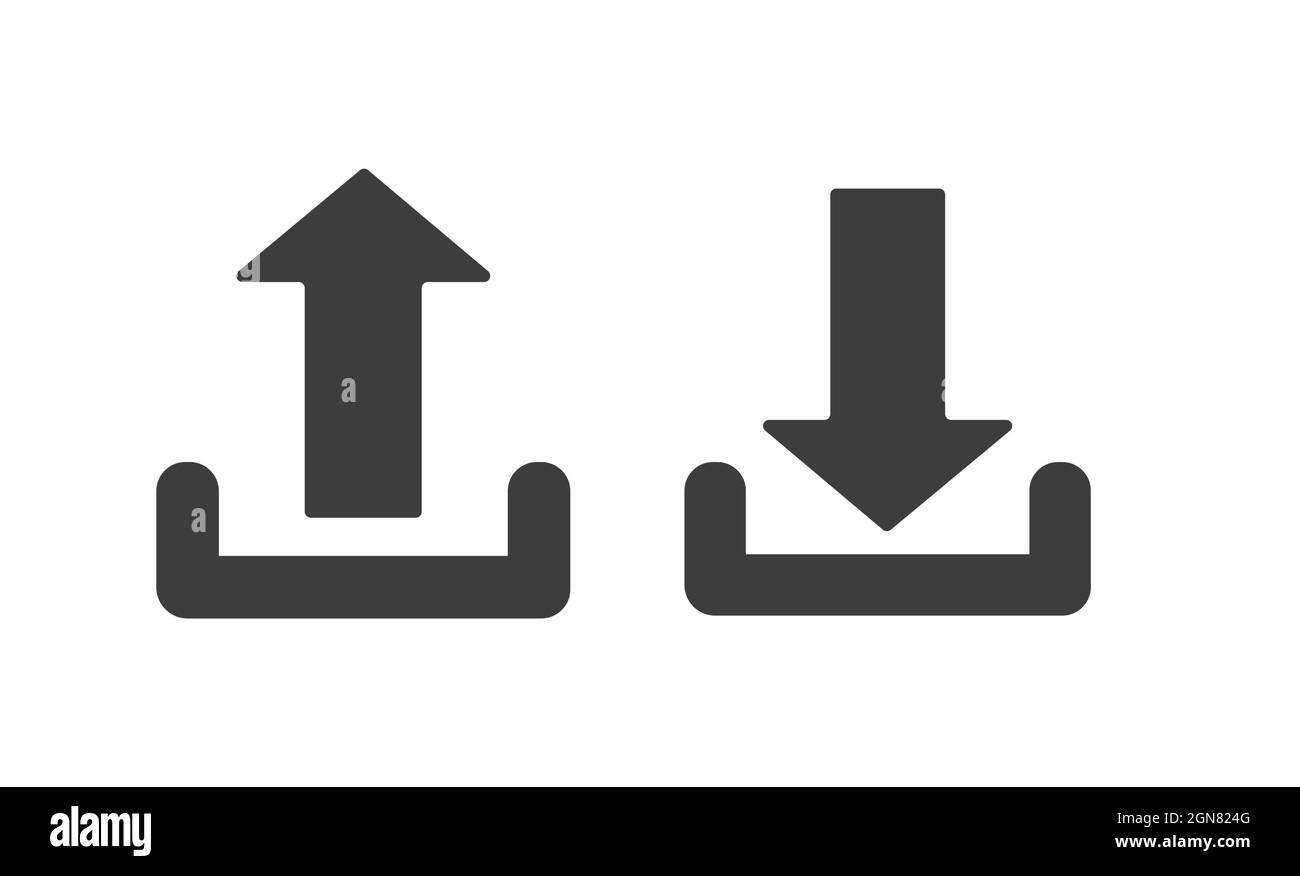 Download-Symbol Für Das Hochladen Vektordesign Stock Vektor