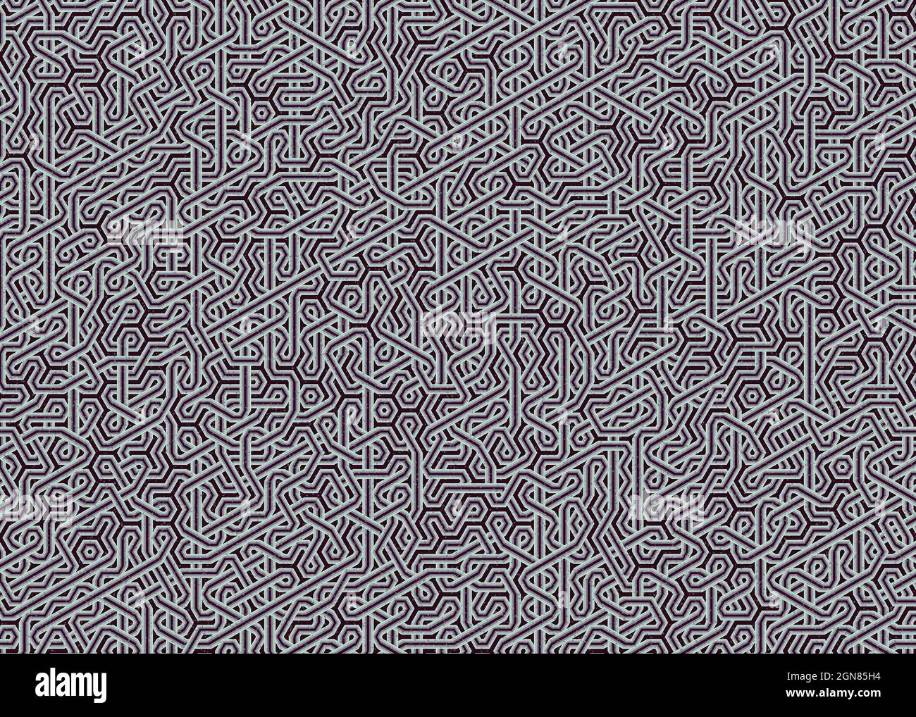 Computer-generierte Hexagon Tile Verbindung Kunst Hintergrund Design Illustration Stock Vektor