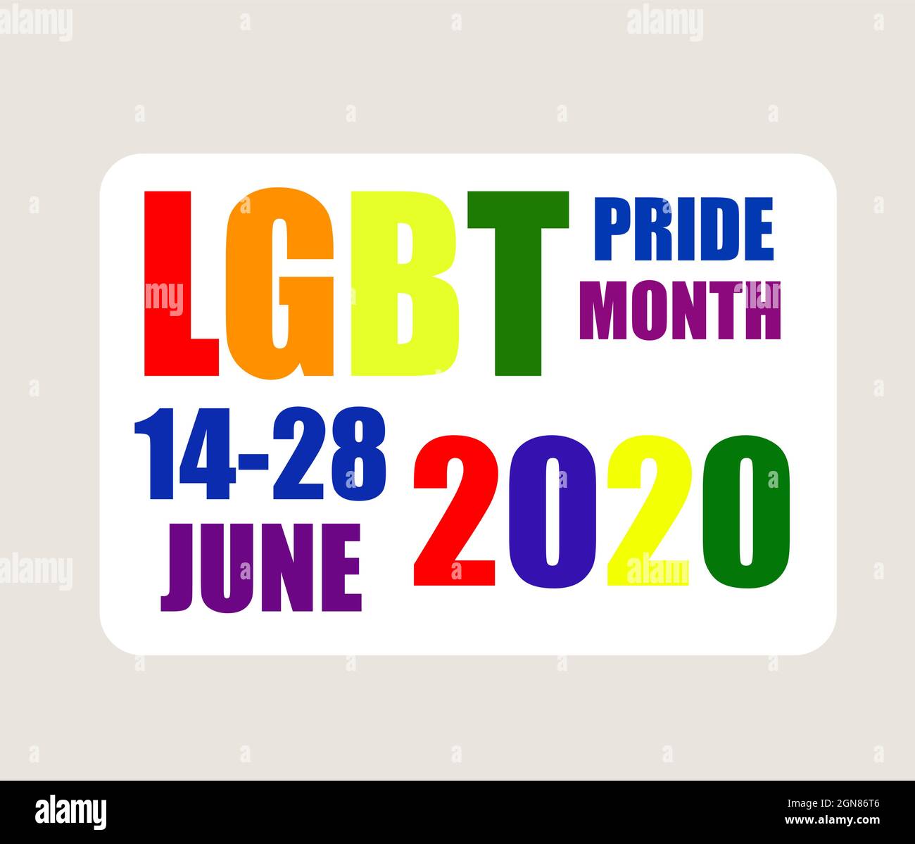 Terminposter für den LGBT-Pride-Monat 2020 Stock Vektor