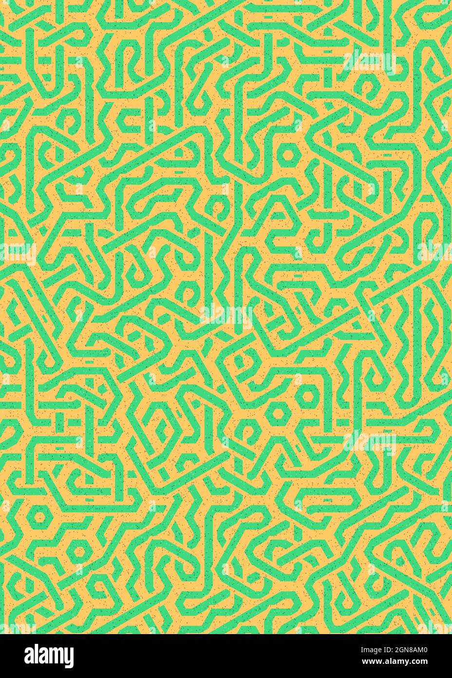 Computer-generierte Hexagon Tile Verbindung Kunst Hintergrund Design Illustration Stock Vektor