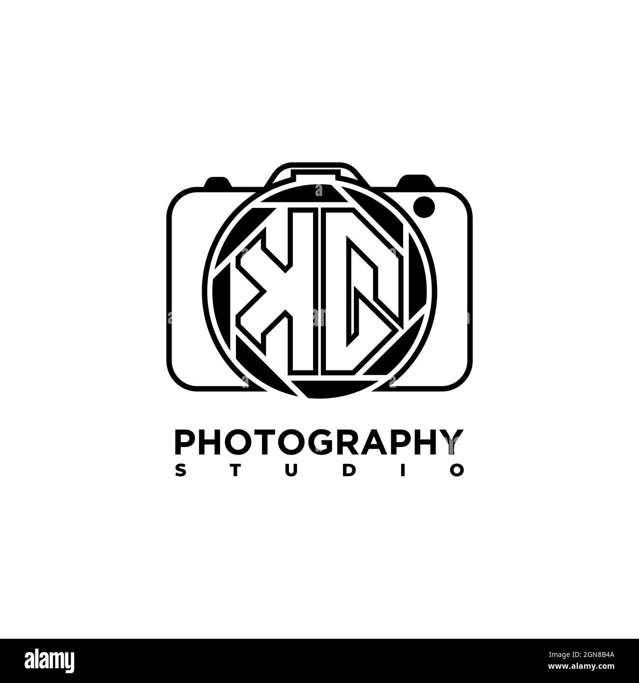KQ Logo Buchstabe Geometrische Fotografie Kamera Form Stil Vorlage Vektor Stock Vektor