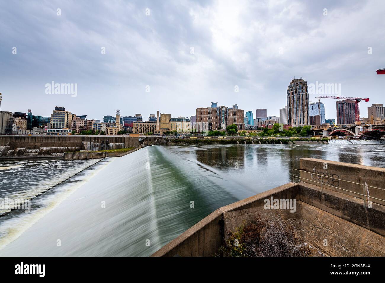 Saint Anthony Falls, Minneapolis, Minnesota Stockfoto