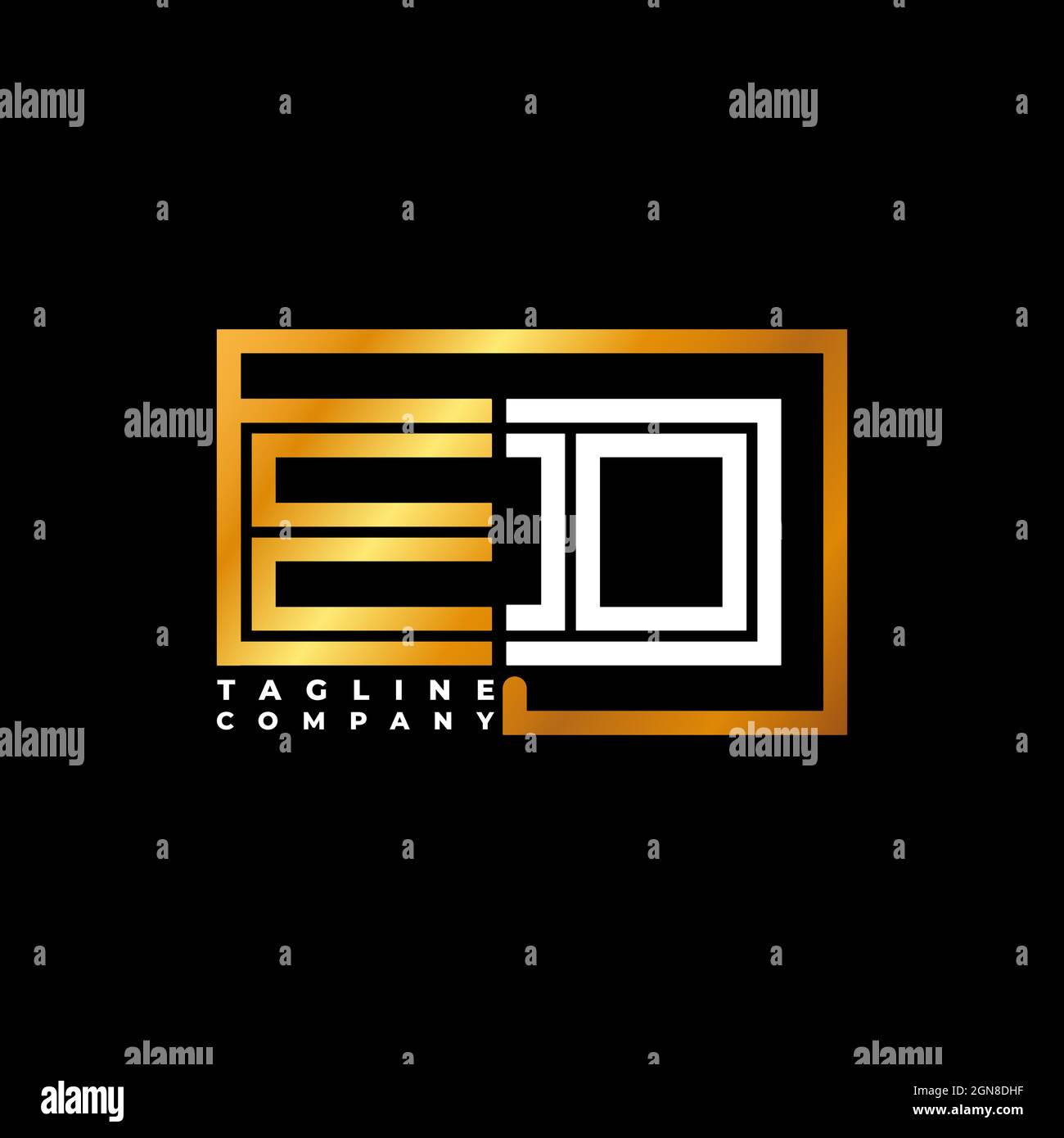 ER Logo Buchstabe Geometrische Fotografie Kamera Form Stil Vorlage Vektor Stock Vektor