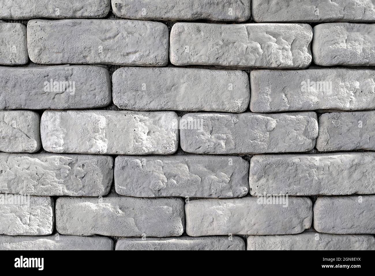 Backsteine Textur Hintergrund. Moderne Loft-Stil grobe Textur. Gealterte grobe Steine Wand Vorlage für Text und Design Stockfoto