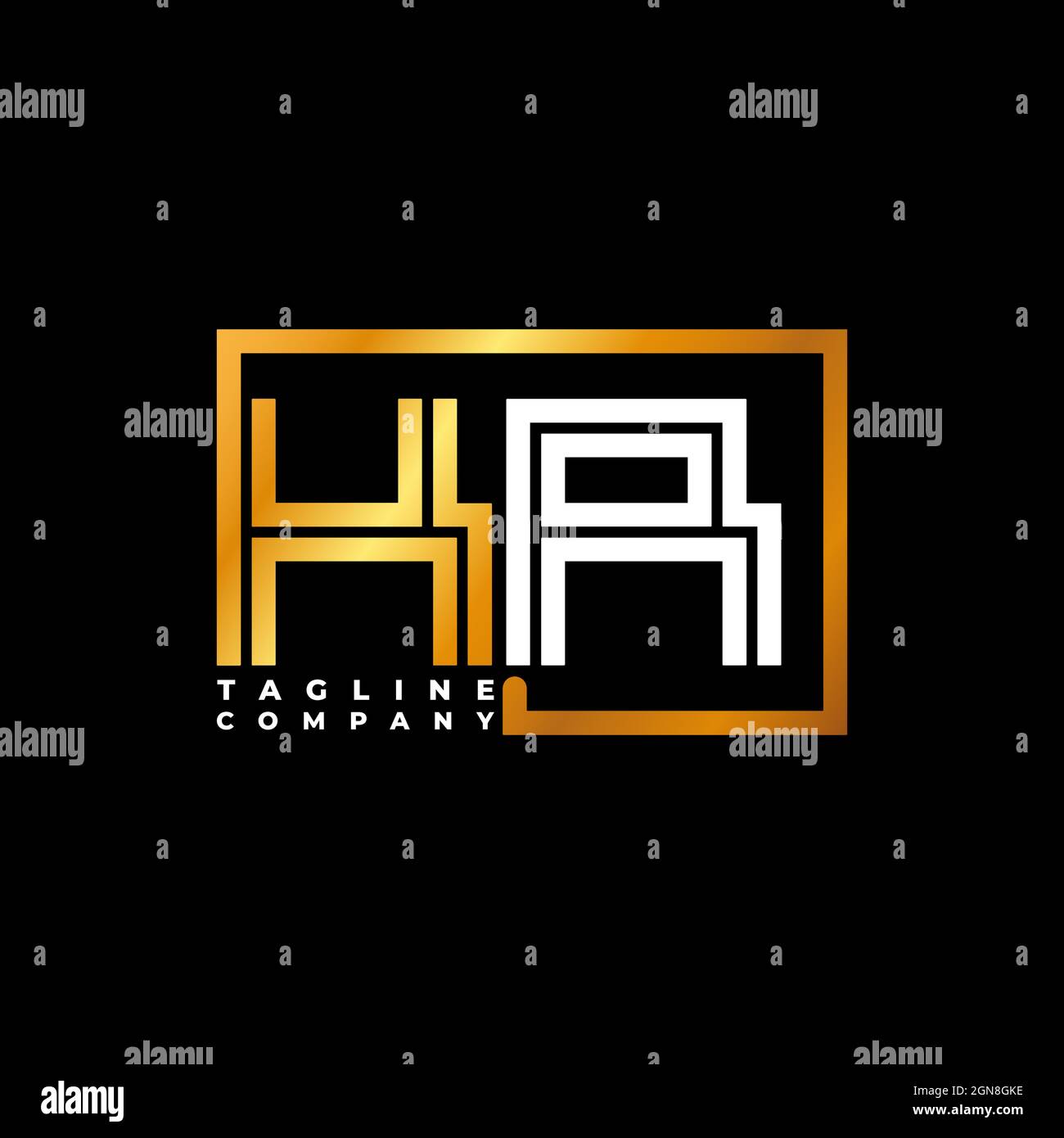 KR Logo Buchstabe Monogramm Form Linie golden Vektor Vorlage. Unternehmen mit monogrammiert Stock Vektor