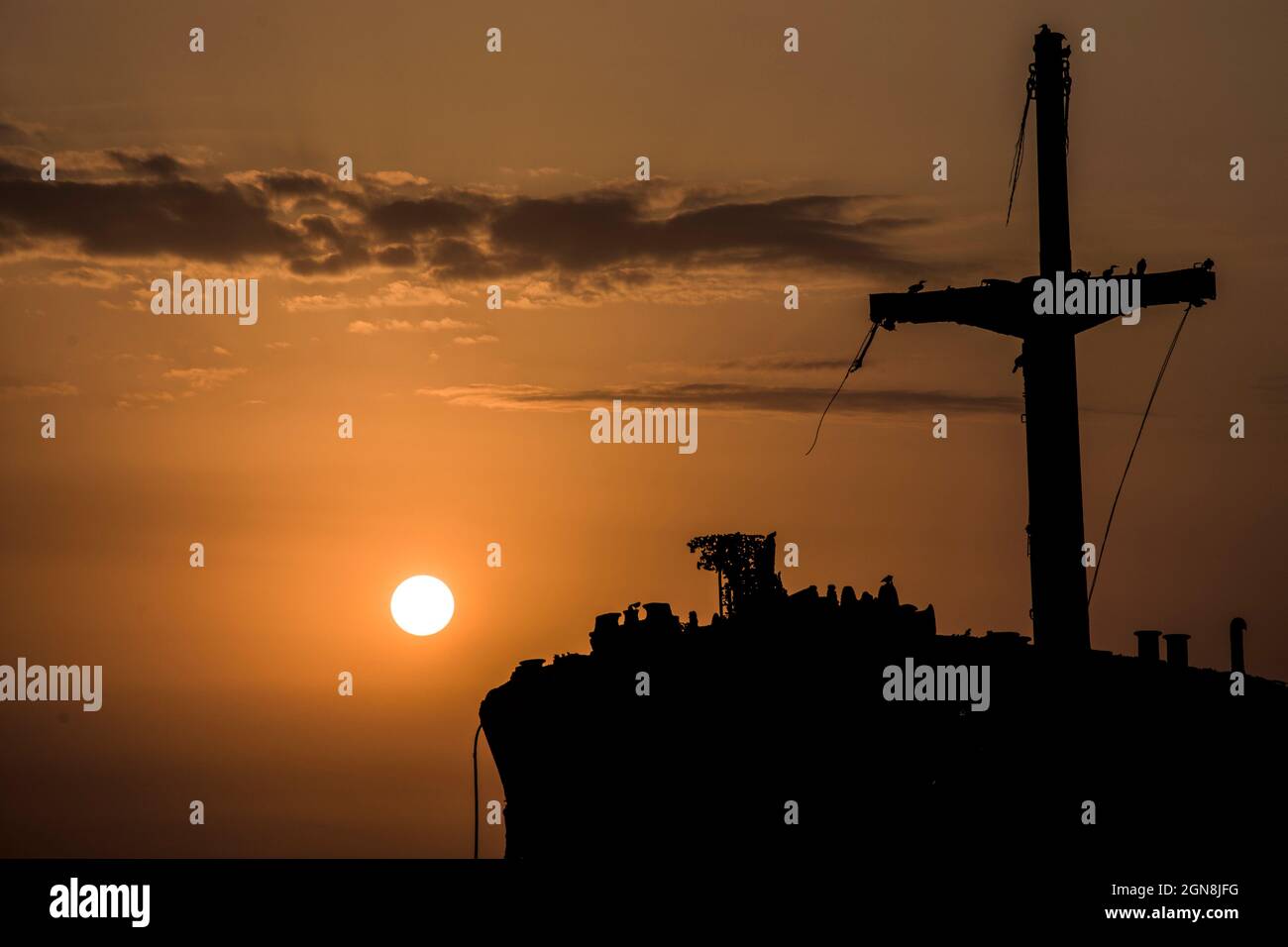 Schiffbruch erlitten Stockfoto