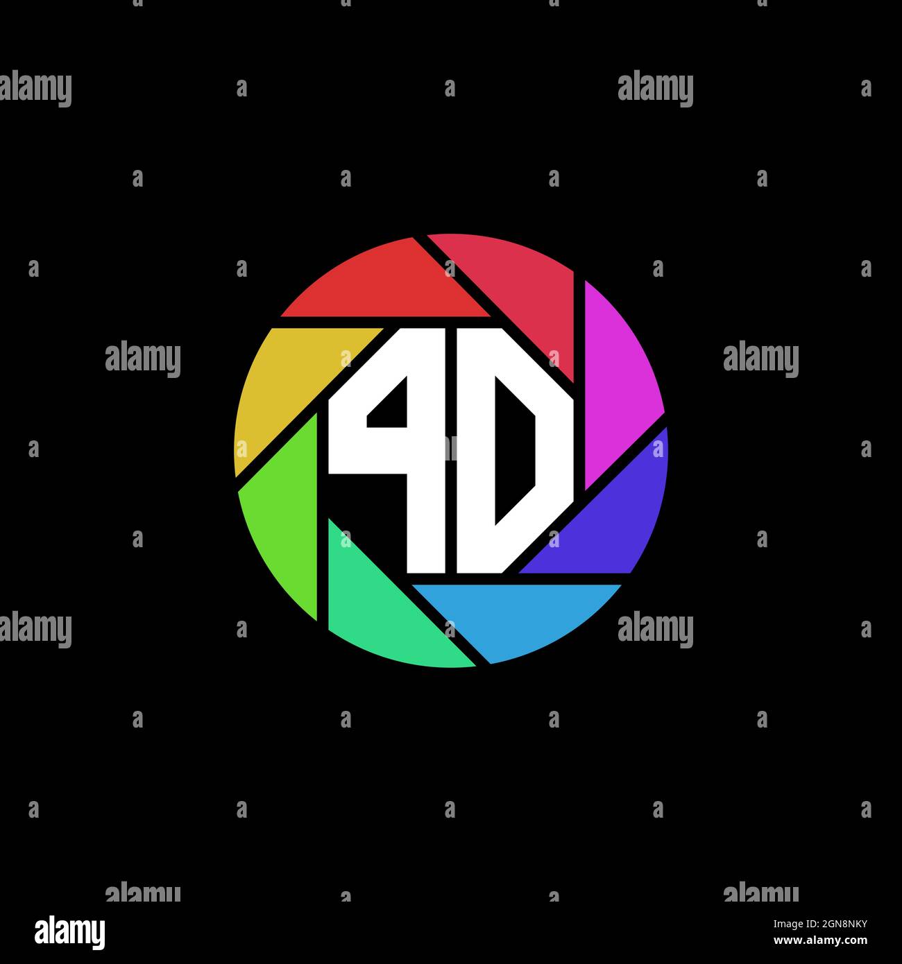 Po Initial eSport Gaming-Logo. Moderner Kopf Skull Form Vorlage Vektor-Logo Stock Vektor