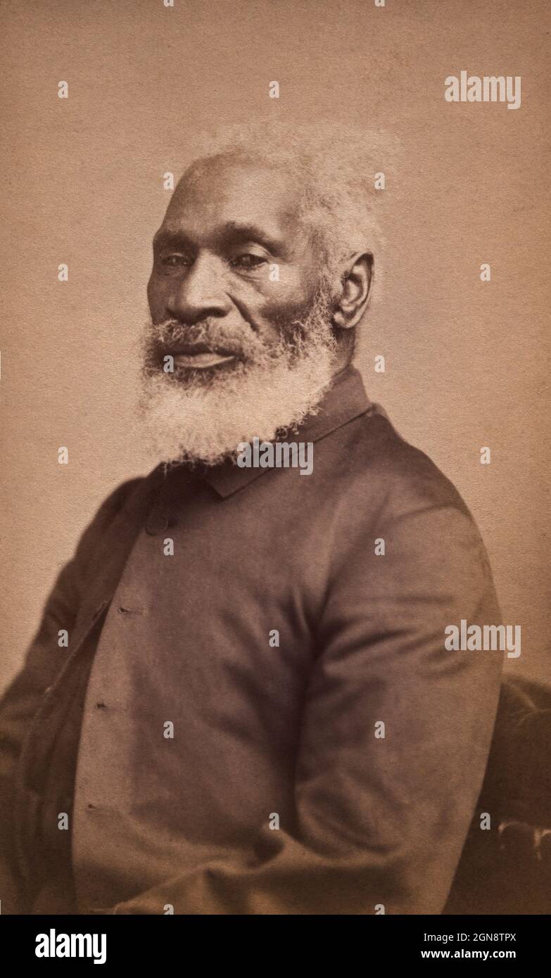 Josiah Henson (1789-1883), ein ehemaliger Sklave, floh er nach Kanada, um Autor, Abolitionist und Minister, Bradshaw und Godart, 1876, zu werden Stockfoto